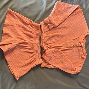 Cozy Ribbed Knit Lounge Set in Coral